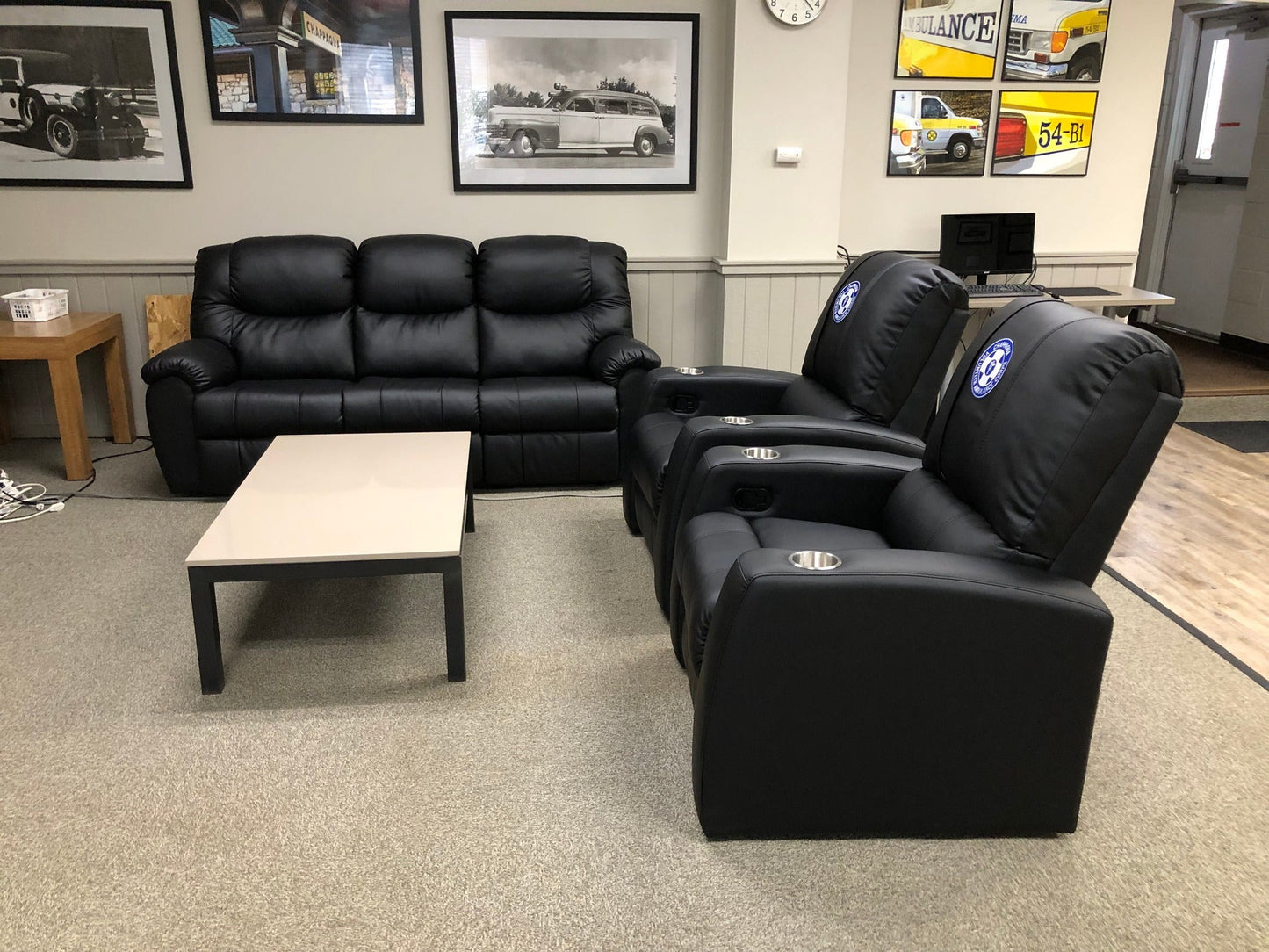 Crew Reclining Sofa with Custom Logo