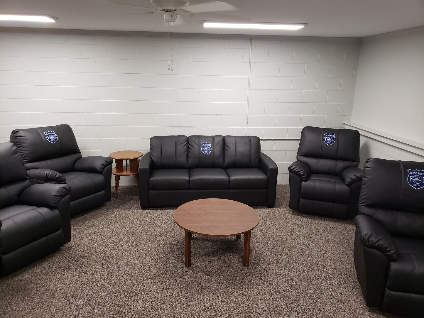 Xcalibur Stationary Sofa - Top Grain Leather with Custom Logo