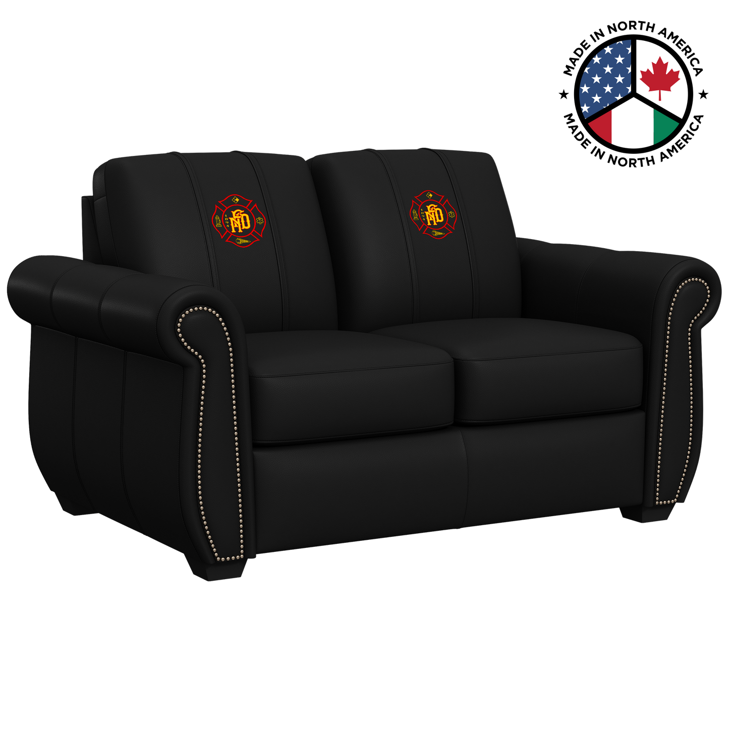 Chesapeake Stationary Loveseat - Synthetic Leather with Custom Logo