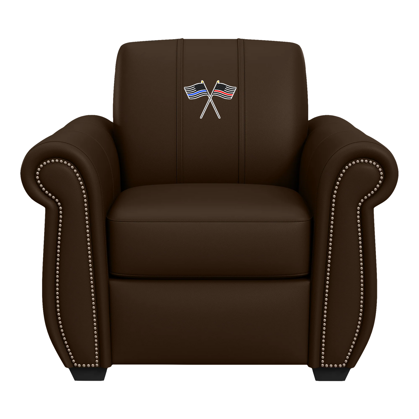 Chesapeake Club Chair in Top Grain Leather with First Responder Logo