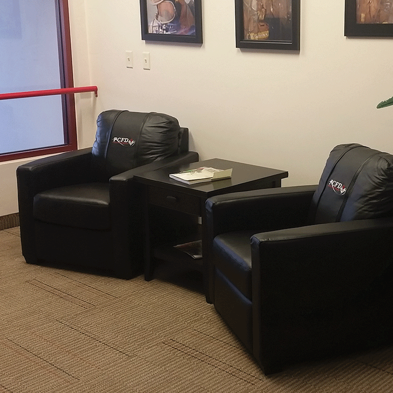 Silver Club Chair with Custom Logo