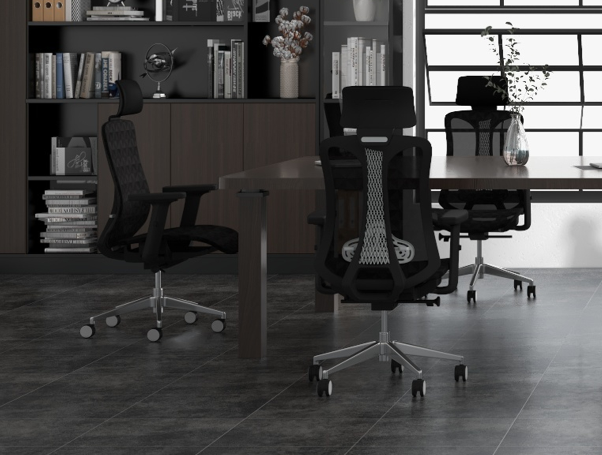 Glide Ergonomic Mesh Office Chair with Headrest and Lumbar Support