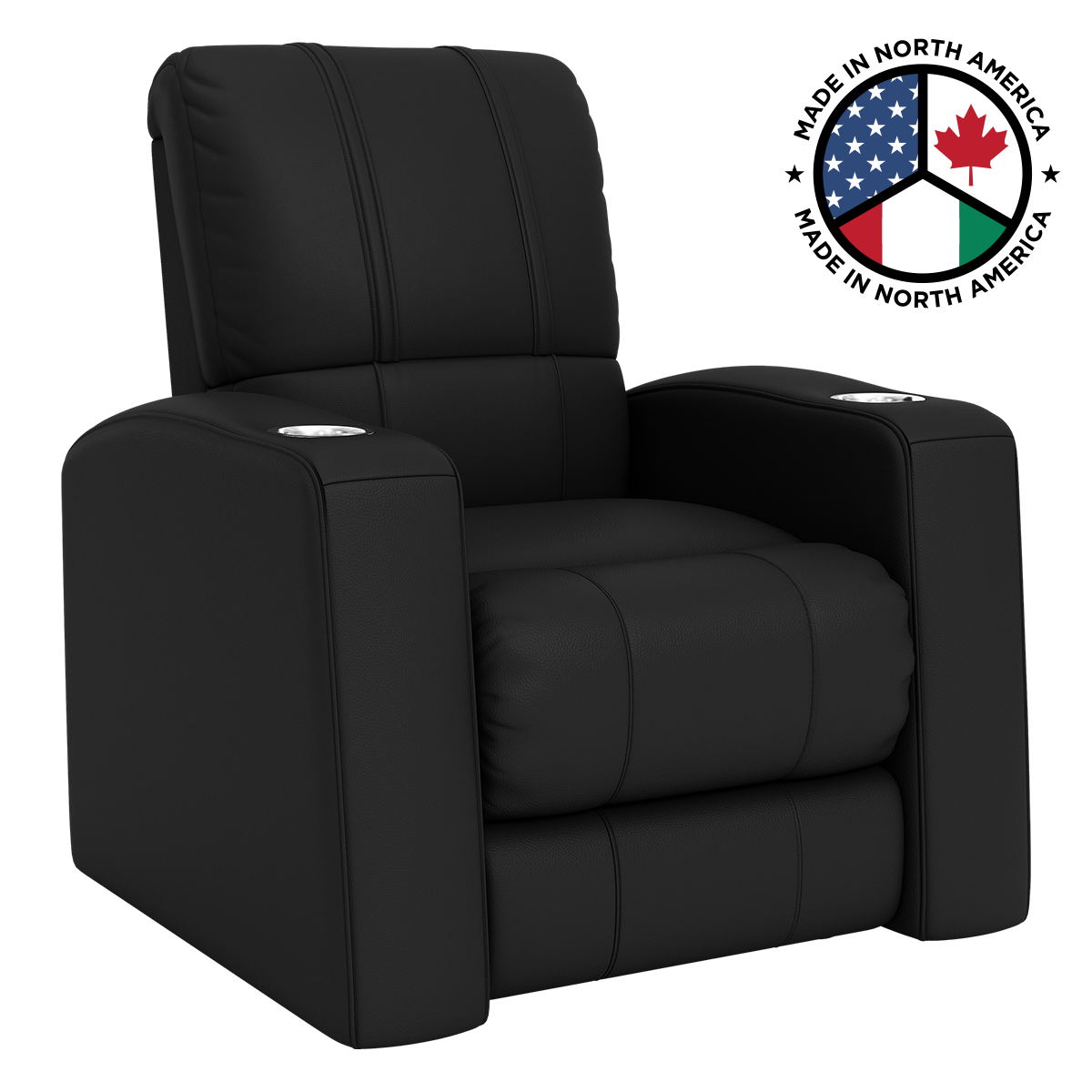HT Model Home Theater Recliner Black with Cupholders