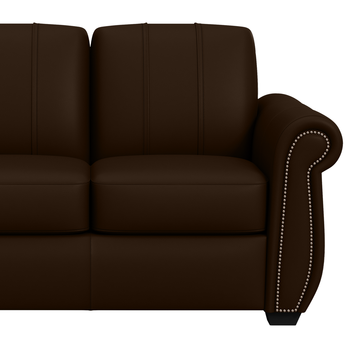 Chesapeake Stationary Loveseat in Top Grain Leather with Custom Logo