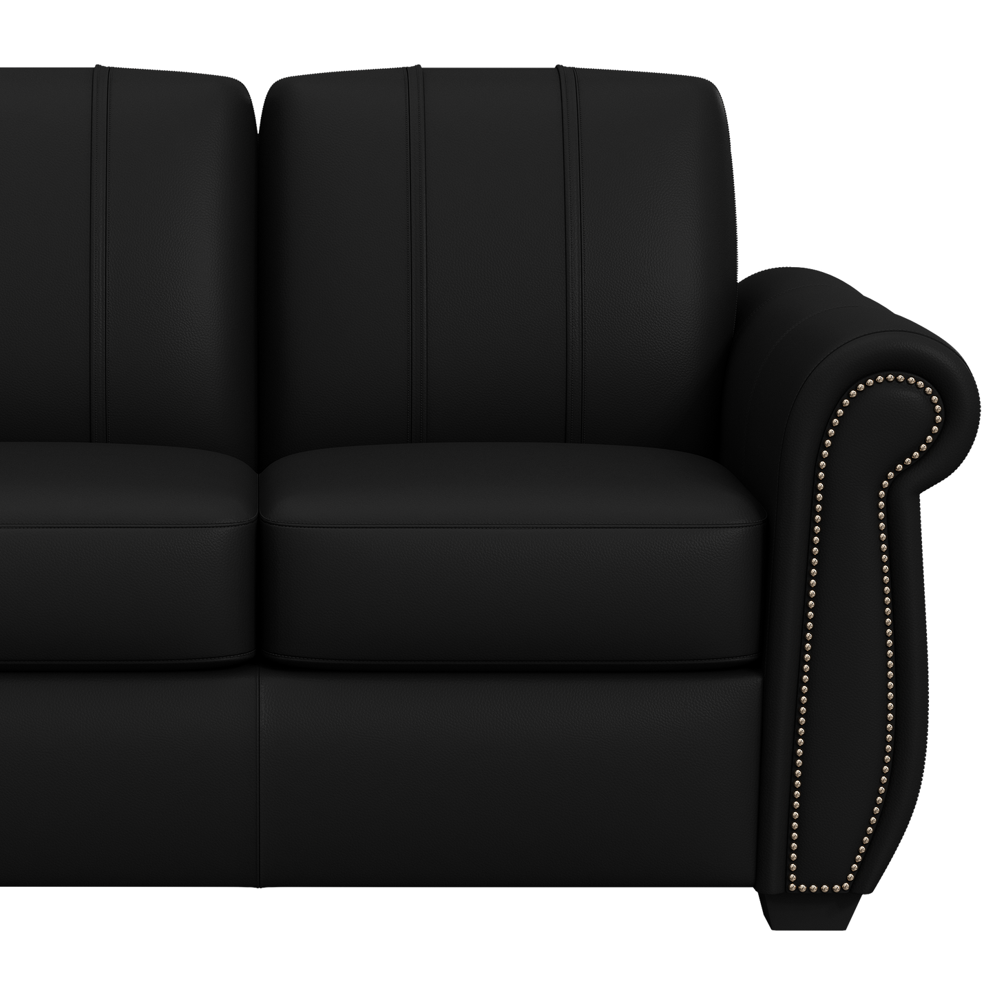 Chesapeake Stationary Loveseat in Synthetic Leather with Nailhead Trim