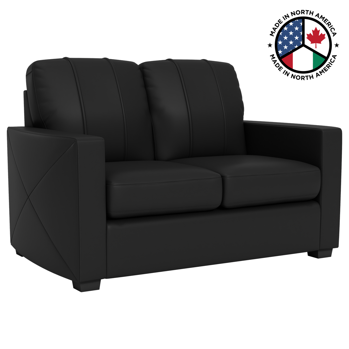 Xcalibur Stationary Loveseat - Top Grain Leather with First Responder Logo