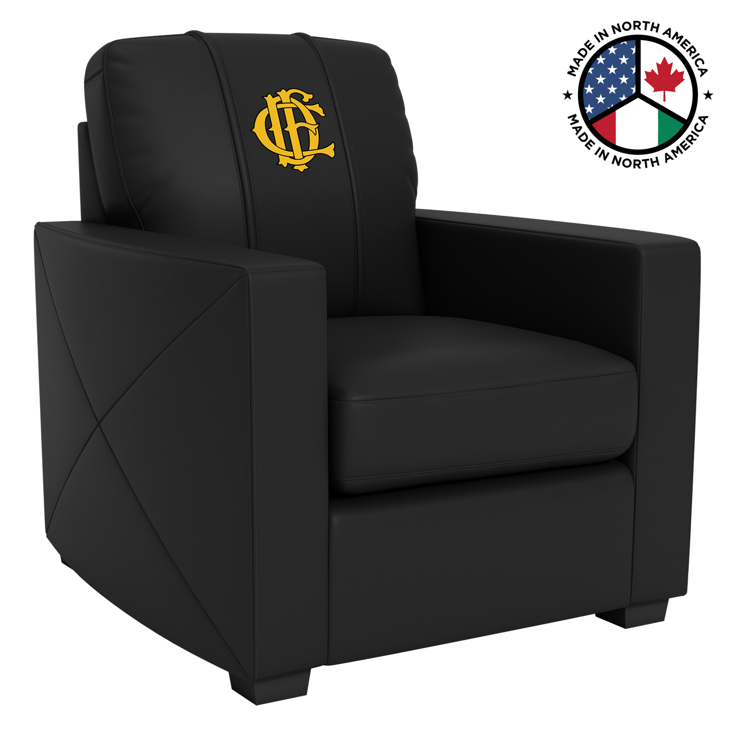 Silver Club Chair (Custom Logo)