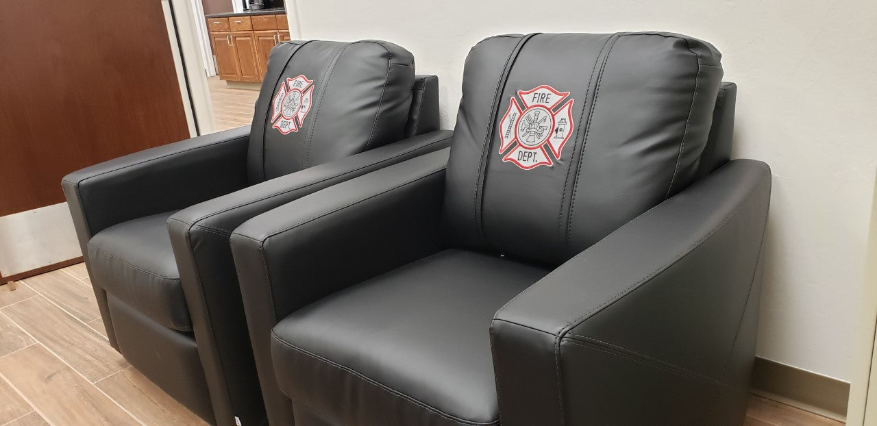 Silver Club Chair with First Responder Logo
