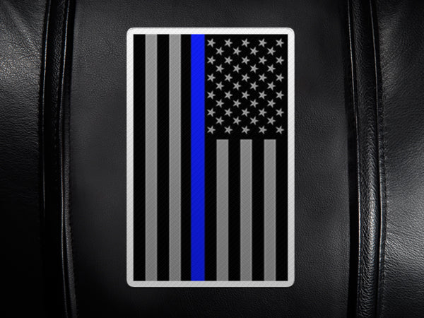 Blue Line Flag Vertical Logo Panel