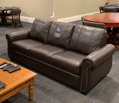 Chesapeake Stationary Sofa Top Grain Leather with Custom Logo