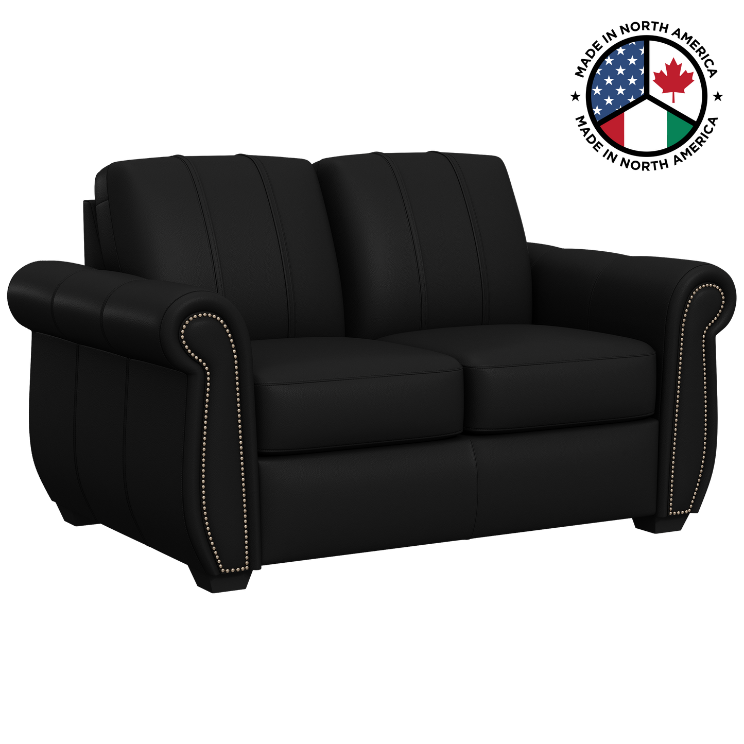 Chesapeake Stationary Loveseat - Synthetic Leather (Blank or Stock Logo)