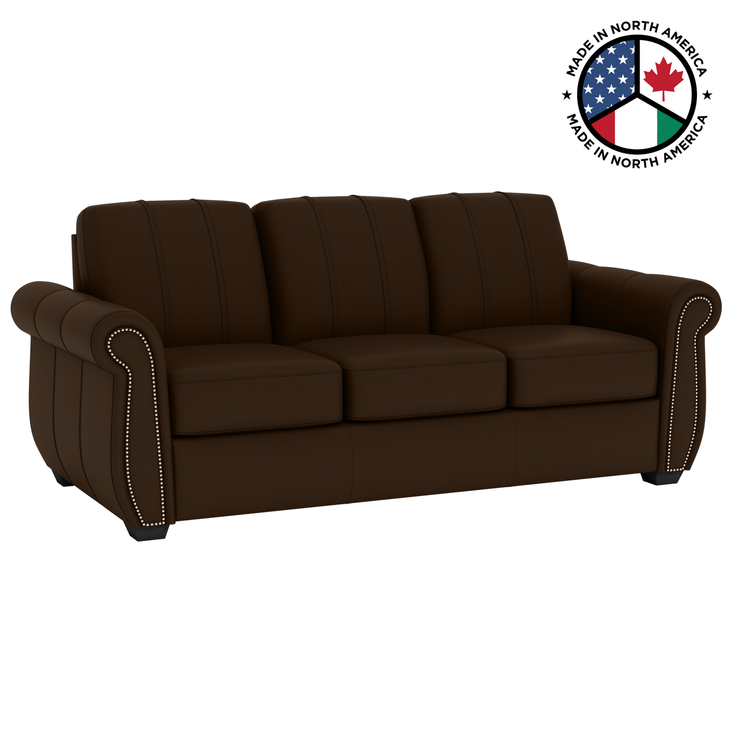 Chesapeake Stationary Sofa - Top Grain Leather (Blank or Stock Logo)