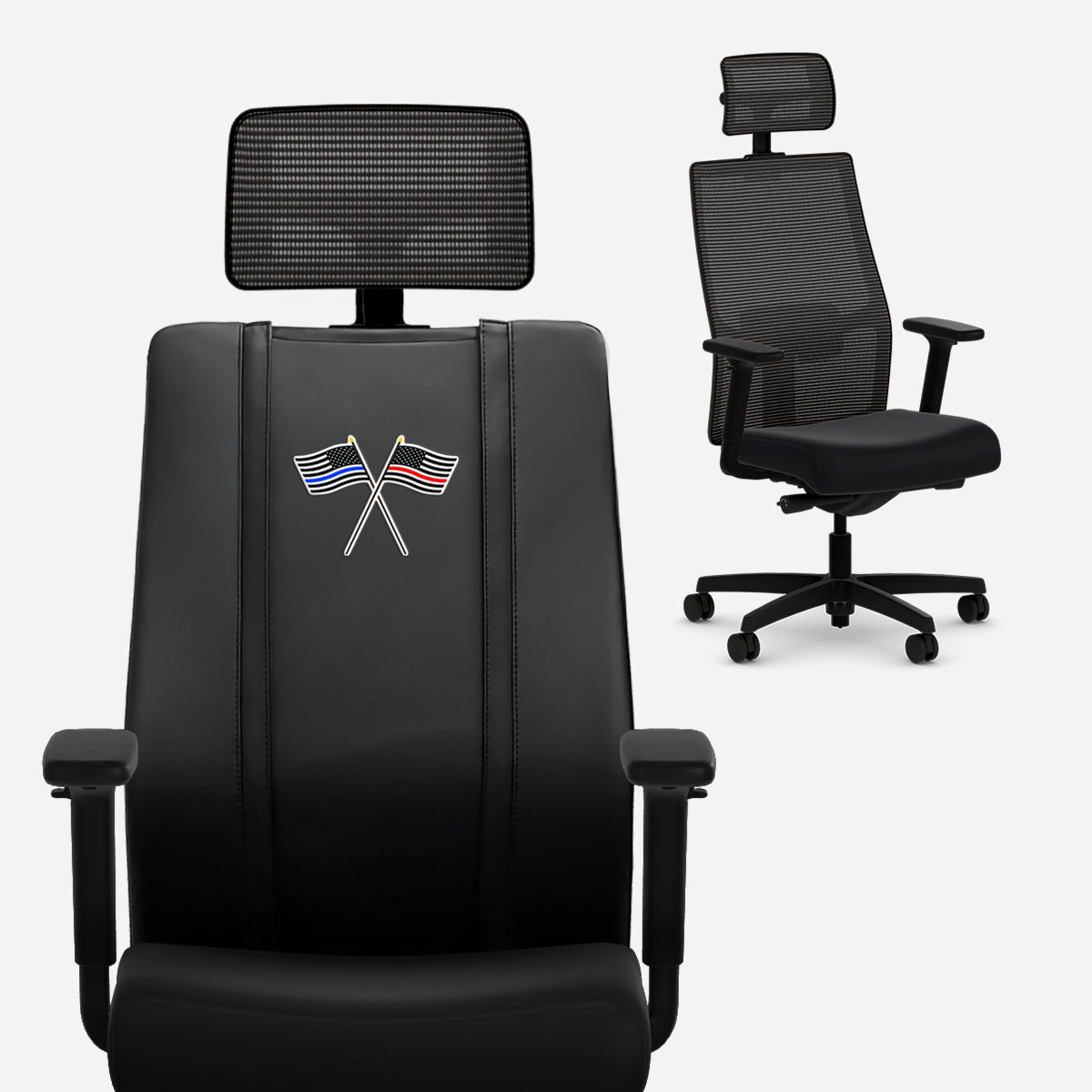 Xcite Task Chair 300 Lb Weight Capacity Commercial Grade Base with First Responder Logo